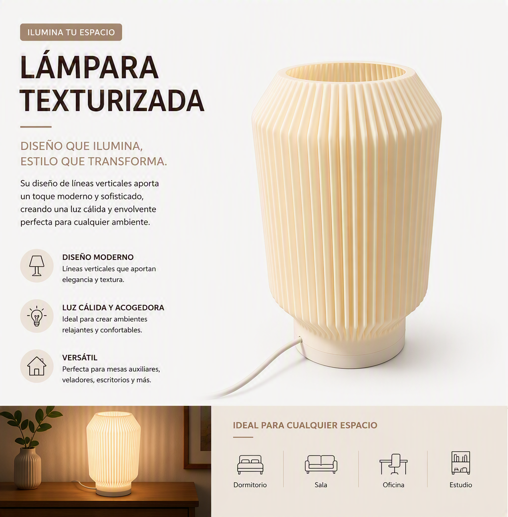 Lámpara texturizada